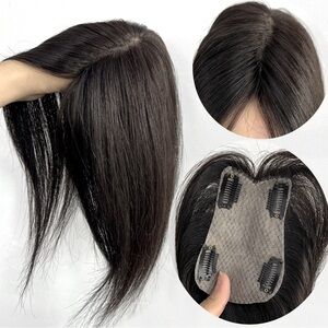 Hair Topper Natural Black 16 inches